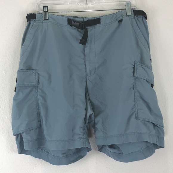REI Pants - REI Sahara Cargo Hiking Shorts Womens 16 Blue UPF 50 Sun Protection Belted
